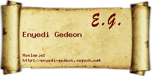 Enyedi Gedeon névjegykártya